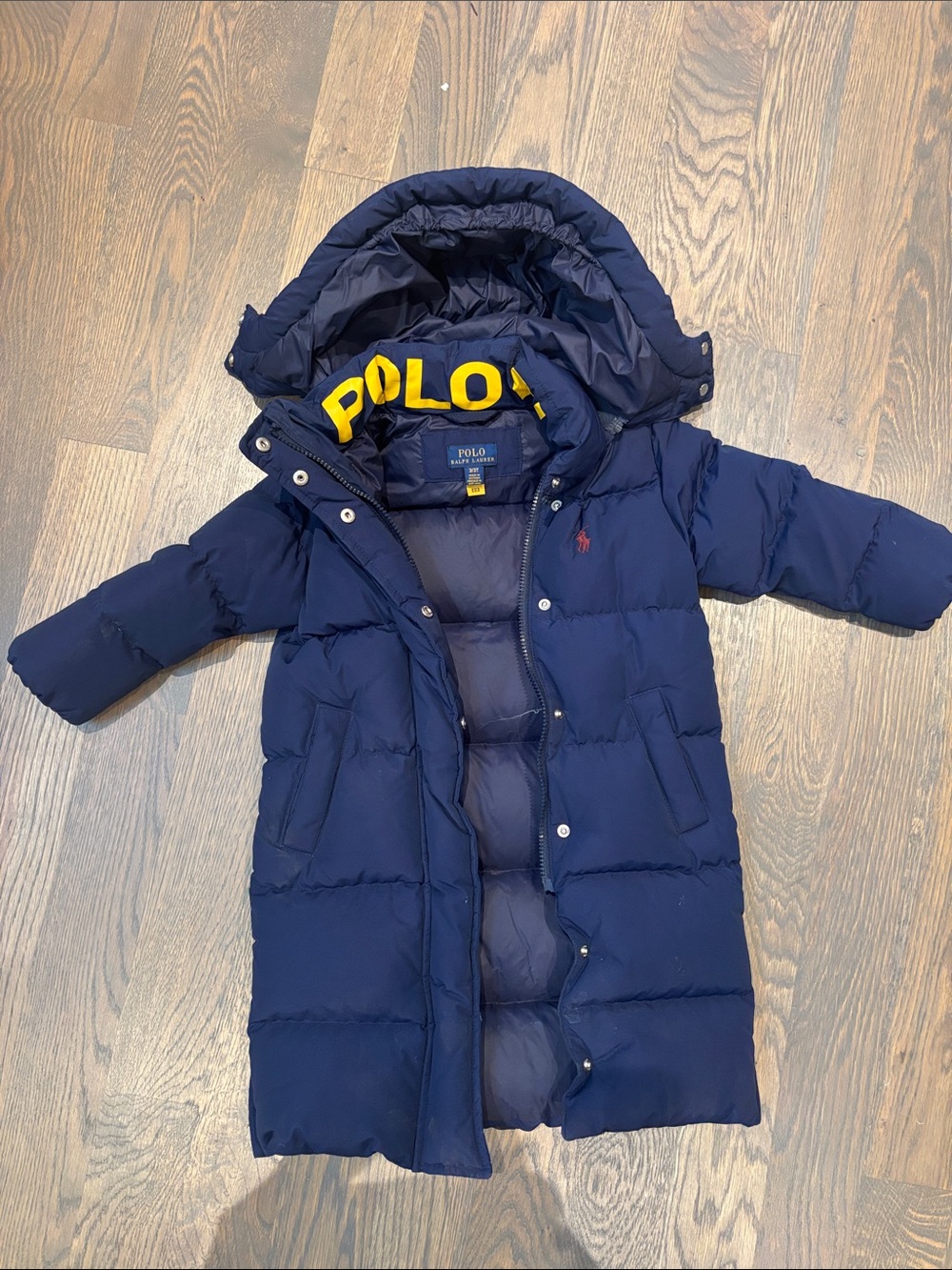 Polo by Ralph Lauren Navy and Yellow Kids Puffer Jacket